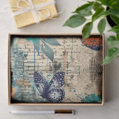 Abstracte kunst college bloemen en vlinders tissuepapier (Geschenk)