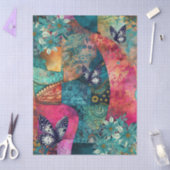 Abstracte kunst college bloemen en vlinders tissuepapier (Craft)