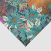 Abstracte kunst college bloemen en vlinders tissuepapier (Detail)