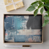 Abstracte Kunst College Bloemen Gothic Meisje Vlin Tissuepapier (Geschenk)