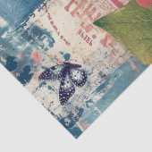 Abstracte Kunst College Bloemen Gothic Meisje Vlin Tissuepapier (Detail)