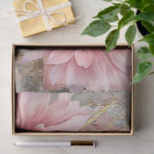 Abstracte kunst College Distressed Bloemen Decoupa Tissuepapier (Geschenk)