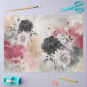 Abstracte kunst College Distressed Bloemen Decoupa Tissuepapier (Craft)