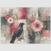 Abstracte kunst College Distressed Bloemen Decoupa Tissuepapier (Voorkant)