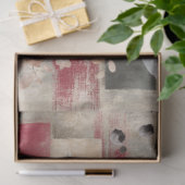 Abstracte kunst College Distressed Bloemen Decoupa Tissuepapier (Geschenk)