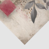 Abstracte kunst College Distressed Bloemen Decoupa Tissuepapier (Detail)