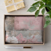 Abstracte kunst College Distressed Bloemen Decoupa Tissuepapier (Geschenk)