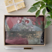 Abstracte kunst College Distressed Bloemen Decoupa Tissuepapier (Geschenk)