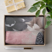 Abstracte kunst College Distressed Bloemen Decoupa Tissuepapier (Geschenk)