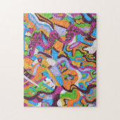 abstracte kunst "Colorscape" Legpuzzel (Verticaal)