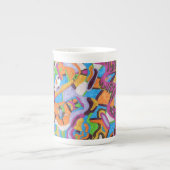 abstracte kunst "Colorscape" Porselein Kop (Voorkant)