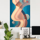  Abstracte Kunst: Compositie nr. 6 Poster (Thuiskantoor)