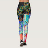 Abstracte Kunst Creëer door Classic Asian Design i Leggings (Achterkant)