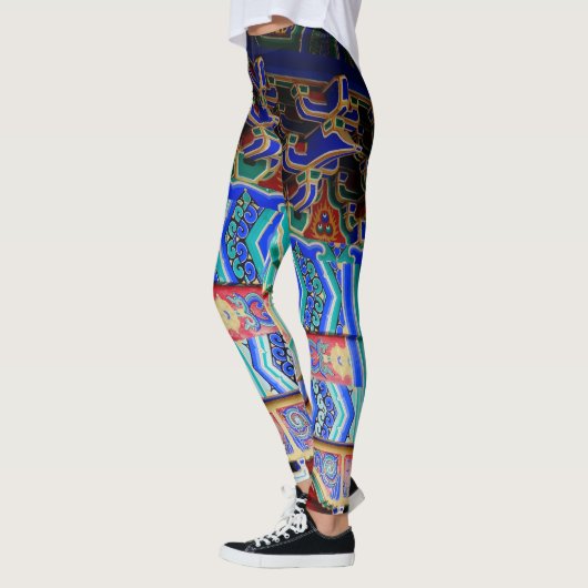Abstracte Kunst Creëer door Classic Asian Design i Leggings (Links)