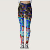 Abstracte Kunst Creëer door Classic Asian Design i Leggings (Voorkant)