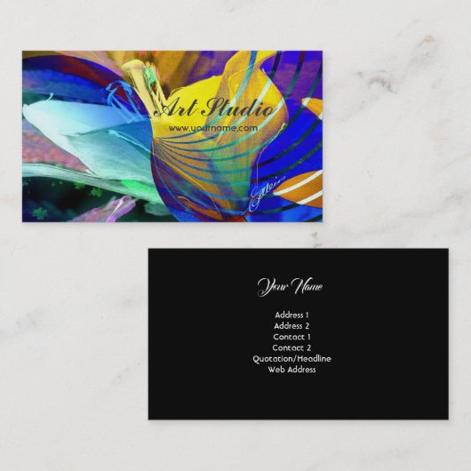 Abstracte kunst Custom Visitekaartje (Voorkant / Achterkant)