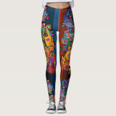 Abstracte kunst - Dansen in de stad + je ideeën Leggings (Voorkant)