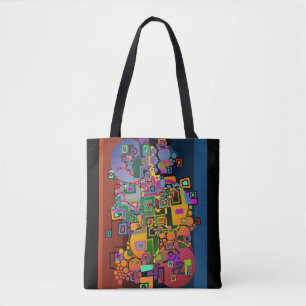 Abstracte kunst - Dansen in de stad + je ideeën Tote Bag