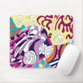 abstracte kunst "Dansende Sky Reaching Hill" Muismat (Met muis)
