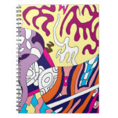 abstracte kunst "Dansende Sky Reaching Hill" Notitieboek (Voorkant)