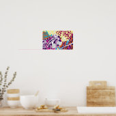 abstracte kunst "Dansende Sky Reaching Hill" Poster (Keuken)
