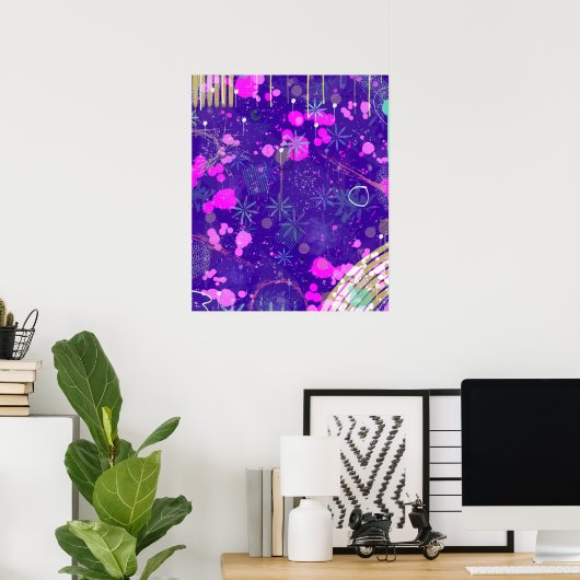 Abstracte Kunst: de Creatieve Geest Poster (Thuiskantoor)