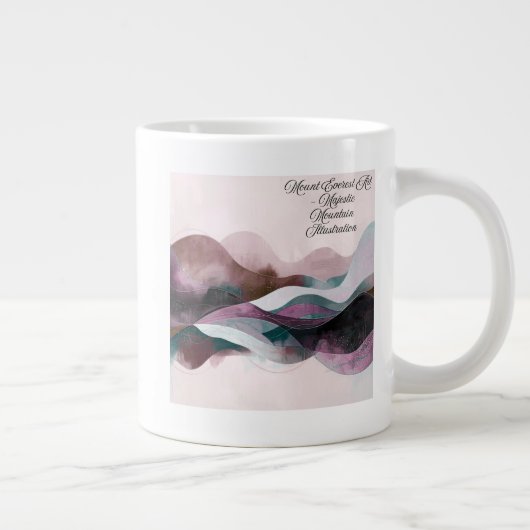 Abstracte Kunst Design | Moderne Minimalist Grote Koffiekop (Rechts)