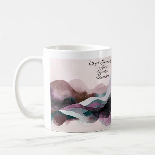Abstracte Kunst Design | Moderne Minimalist Koffiemok (Links)