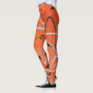 Abstracte kunst die één van een soort Leggings sch