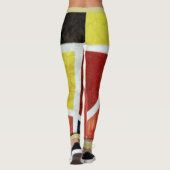 Abstracte kunst die één van een soort Leggings sch (Achterkant)