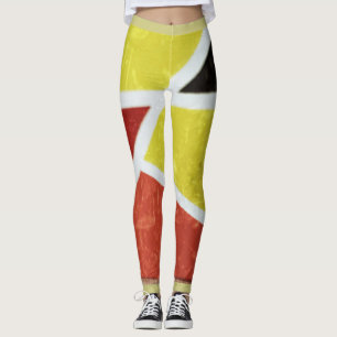 Abstracte kunst die één van een soort Leggings sch