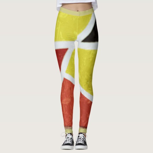 Abstracte kunst die één van een soort Leggings sch (Voorkant)