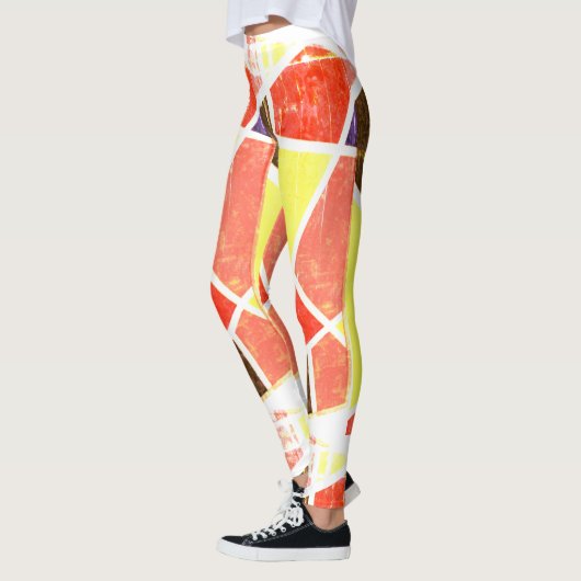 Abstracte kunst die één van een soort Leggings sch (Links)