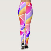 Abstracte kunst die één van een soort Leggings sch (Achterkant)