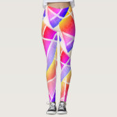 Abstracte kunst die één van een soort Leggings sch (Voorkant)