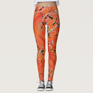 Abstracte kunst die één van een soort Leggings sch