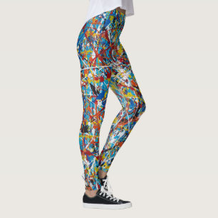 Abstracte kunst die één van een soort Leggings sch