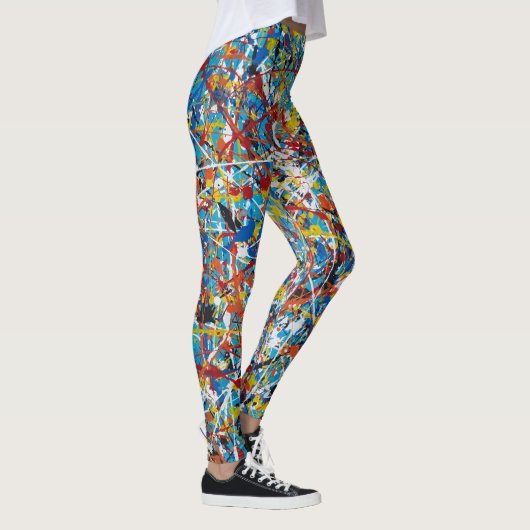 Abstracte kunst die één van een soort Leggings sch (Rechts)