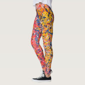 Abstracte kunst die één van een soort Leggings sch (Links)