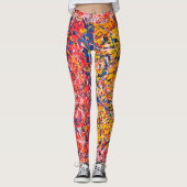 Abstracte kunst die één van een soort Leggings sch (Voorkant)