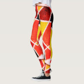 Abstracte kunst die één van een soort Leggings sch (Links)