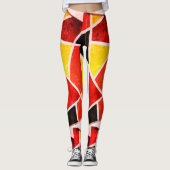 Abstracte kunst die één van een soort Leggings sch (Voorkant)