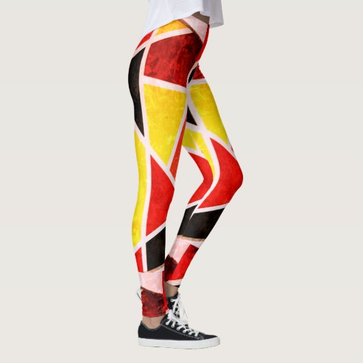 Abstracte kunst die één van een soort Leggings sch (Rechts)