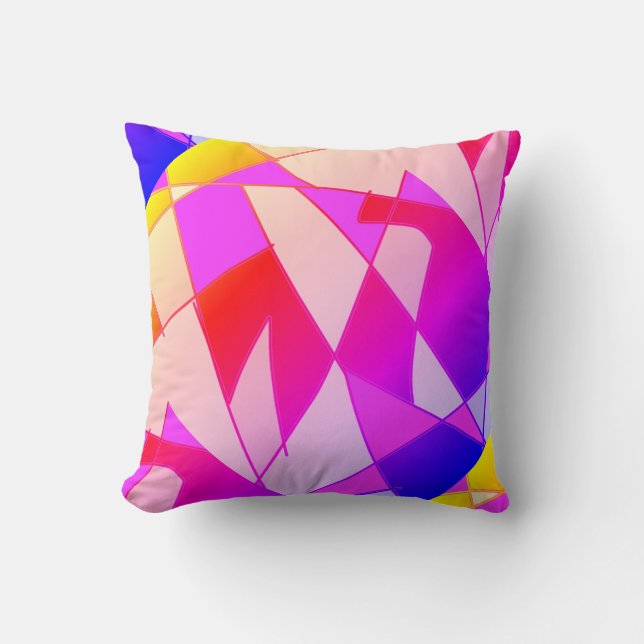 Abstracte kunst die één van een soort proefkussen  kussen (Voorkant)