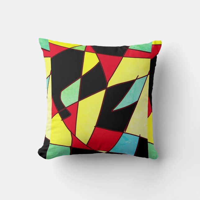 Abstracte kunst die één van een soort proefkussen  kussen (Voorkant)