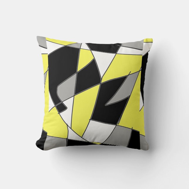 Abstracte kunst die één van een soort proefkussen  kussen (Voorkant)