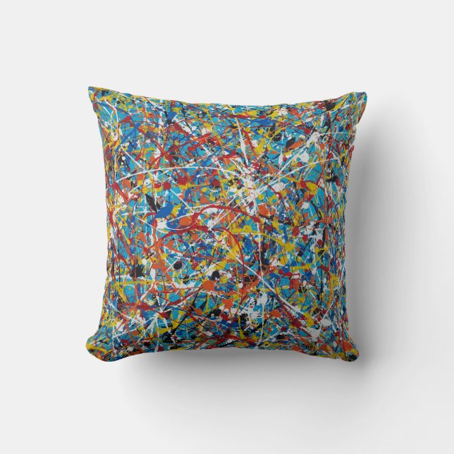 Abstracte kunst die één van een soort proefkussen  kussen (Voorkant)