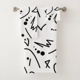 Abstracte kunst die één van een soort schildert bad handdoek