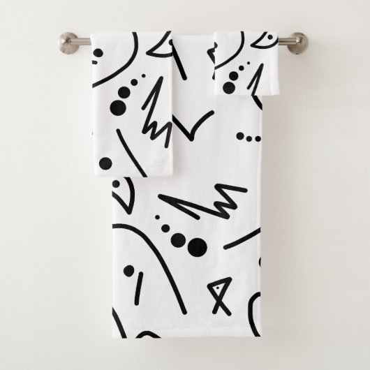 Abstracte kunst die één van een soort schildert bad handdoek (Insitu)
