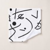 Abstracte kunst die één van een soort schildert bad handdoek (Wasdoekje)